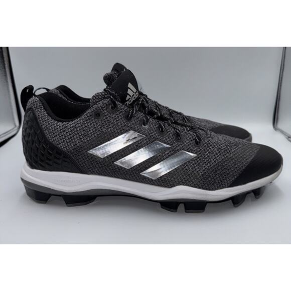 Adidas‎ Power Alley 5 TPU Men's Baseball Cleats, Size 14.0 Black - Picture 1 of 12